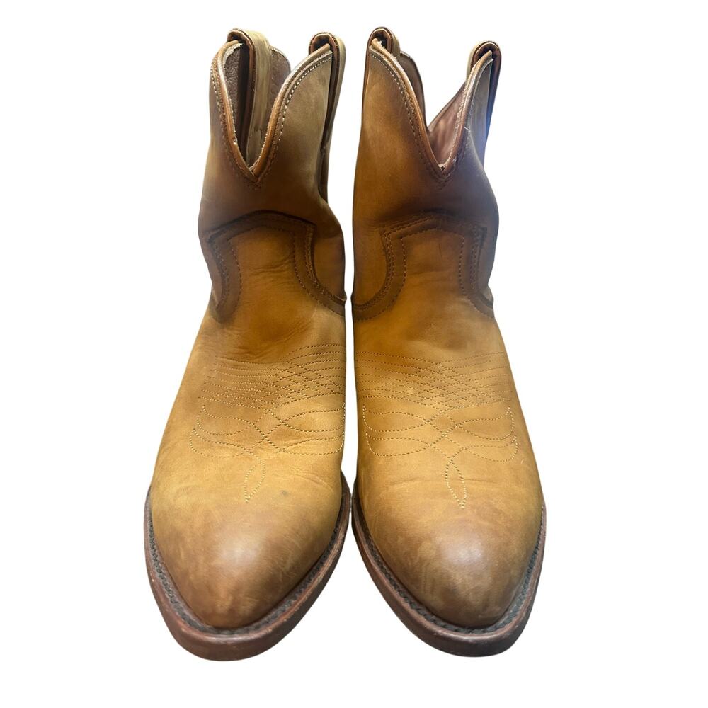 Frye Billy Short Cognac Cowgirl Tan Boots Size 8